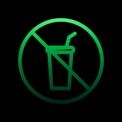 Poster - prohibition of coffee nolan icon. Simple thin line, outline vector of Ban icons for ui and ux, website or mobile application