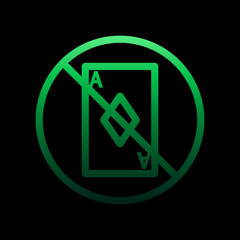 Poster - card prohibition nolan icon. Simple thin line, outline vector of Ban icons for ui and ux, website or mobile application