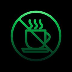 Poster - ban tea nolan icon. Simple thin line, outline vector of Ban icons for ui and ux, website or mobile application