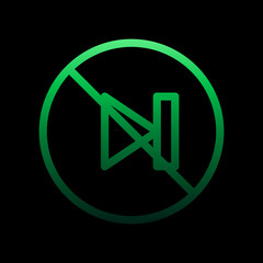Poster - ban start nolan icon. Simple thin line, outline vector of Ban icons for ui and ux, website or mobile application