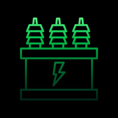 Poster - electricity, electrical circuit nolan icon. Simple thin line, outline vector of electricity icons for ui and ux, website or mobile application
