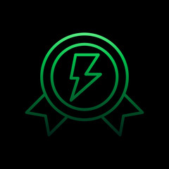 Poster - electricity, medal nolan icon. Simple thin line, outline vector of electricity icons for ui and ux, website or mobile application