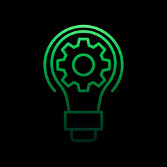 Poster - electricity, light bulb nolan icon. Simple thin line, outline vector of electricity icons for ui and ux, website or mobile application