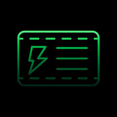 Poster - electricity, license nolan icon. Simple thin line, outline vector of electricity icons for ui and ux, website or mobile application