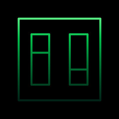 Poster - electricity, light switch nolan icon. Simple thin line, outline vector of electricity icons for ui and ux, website or mobile application