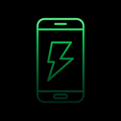 Poster - electricity, smartphone nolan icon. Simple thin line, outline vector of electricity icons for ui and ux, website or mobile application