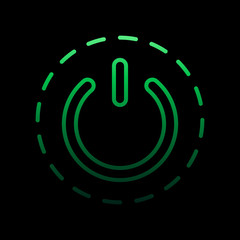Poster - electricity, power button nolan icon. Simple thin line, outline vector of electricity icons for ui and ux, website or mobile application