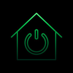 Poster - electricity, house nolan icon. Simple thin line, outline vector of electricity icons for ui and ux, website or mobile application