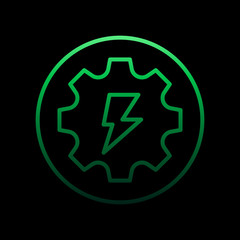 Poster - electricity, gear wheel nolan icon. Simple thin line, outline vector of electricity icons for ui and ux, website or mobile application
