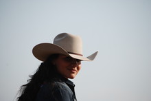 Young Girl In Cowboy Hat