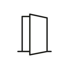 Poster - Simple door line icon.