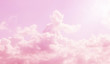 Leinwandbild Motiv pink sky and clouds background