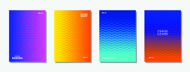 Wall Mural - colorful covers design. minimal geometric pattern gradients