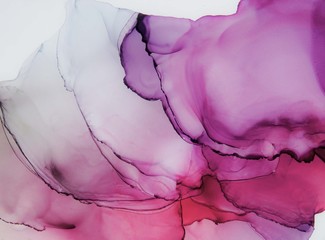  Abstract fluid art in alcohol ink painting technique