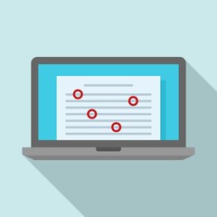 Poster - online laptop editor icon. flat illustration of online laptop editor vector icon for web design