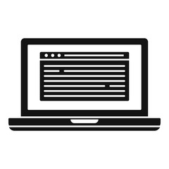 Poster - Laptop editor icon. Simple illustration of laptop editor vector icon for web design isolated on white background