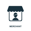 Merchant icon from affiliate marketing collection. Simple line Merchant icon for templates, web design and infographics