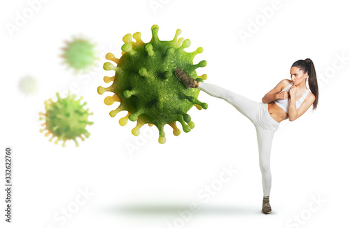 Cuadros en Lienzo Virus attack; defend from the virus concept;