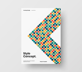 Amazing business presentation vector A4 vertical orientation front page mock up. Modern corporate report cover abstract geometric illustration design layout. Company identity brochure template.