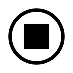Poster - Stop icon. Stop media  button, sign isolated for apps and websites. Vector illustration