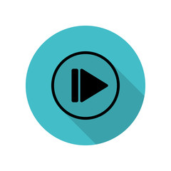 Poster - Slow-motion sign long shadow icon. Simple glyph, flat vector of web icons for ui and ux, website or mobile application
