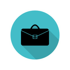 Poster - Diplomat long shadow icon. Simple glyph, flat vector of web icons for ui and ux, website or mobile application