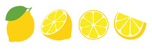 Fresh Lemon Icon Vector Illustrations
