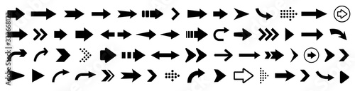 Fotografía Arrow icon. Mega set of vector arrows
