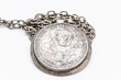 5 Mark Silbermuenze 1908 Sachsen-Weimar-Eisenach 350 Jahre Uni Jena Rueckseite silver coin at silver chain