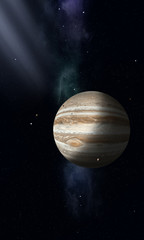 Wall Mural - space illustration of jupiter