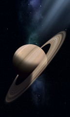 Wall Mural - space illustration of saturn