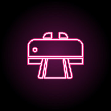 Printer neon icon. Simple thin line, outline vector of computer parts icons for ui and ux, website or mobile application