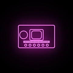 Poster - Second generation of tvs neon icon. Simple thin line, outline vector of generation icons for ui and ux, website or mobile application