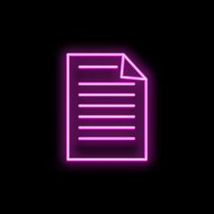 Poster - Notebook neon icon. Simple thin line, outline vector of school icons for ui and ux, website or mobile application