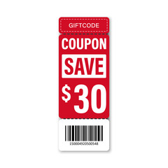 Wall Mural - set of template coupon. gift coupon element template, graphics design. voucher promo code. shopping,