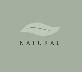 Wall Mural - logo design template in trendy linear minimal style. vector abstract hands. abstract symbol for orga