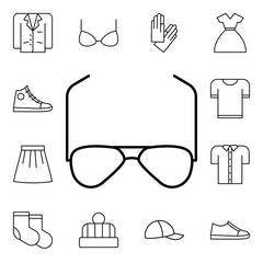 Poster - Sun glasses icon. Detailed set of clothes icons. Premium quality graphic design. One of the collection icons for websites, web design, mobile app