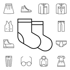 Poster - Socks icon. Detailed set of clothes icons. Premium quality graphic design. One of the collection icons for websites, web design, mobile app