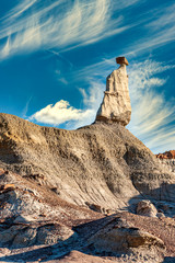 Sticker - Single Hoodoo Against Dramatic Sky Bisti De-Na-Zin Wilderness