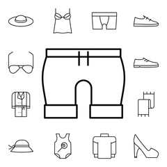 Poster - Shorts icon. Detailed set of clothes icons. Premium quality graphic design. One of the collection icons for websites, web design, mobile app
