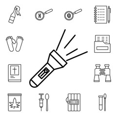 Poster - Lamp icon. Detailed set of crime investigation icons. Premium quality graphic design. One of the collection icons for websites, web design, mobile app