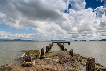 florianópolis/ sc/ brazil fisherman's houses and nature on florianópolis island, at 