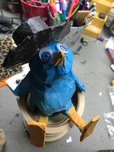 Paper Mache Crafted Blue Bird