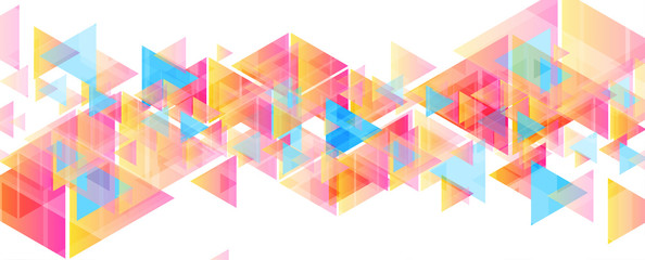 Colorful pastel triangles abstract tech low poly background. Geometry vector design