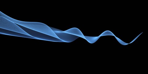 Poster - Abstract 3d mesh wave background. Futuristic technology style. Elegant background for business presentations.