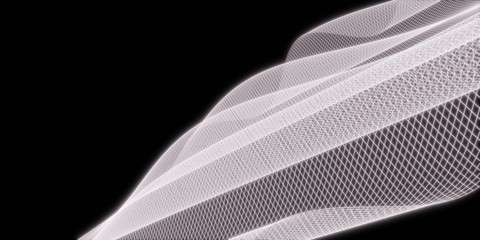 Poster - Abstract 3d mesh wave background. Futuristic technology style. Elegant background for business presentations.