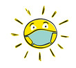 © Tetastock - Sonne mit Maske