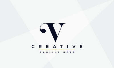 Aufkleber - Modern creative V Logo Design and template. V VV icon initials based Monogram and Letters in vector.