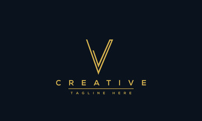 Aufkleber - Modern creative V Logo Design and template. V VV icon initials based Monogram and Letters in vector.