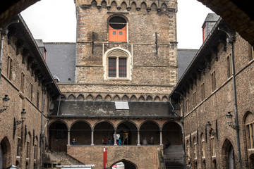 Wall Mural - Belfry in the Historic Centre of Bruges, Belgium. part of the UNESCO World Heritage site